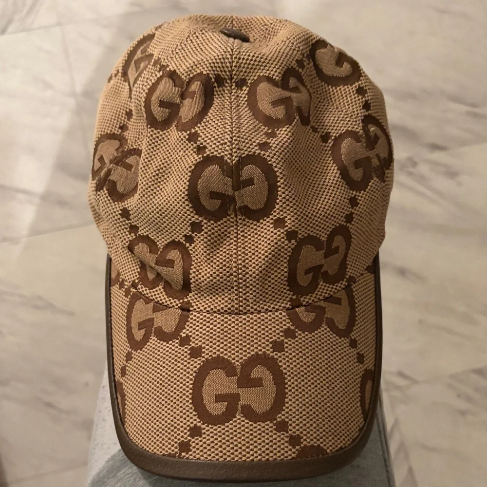 Gucci Beige and Brown GG Canvas Cap - Picture 1 of 7